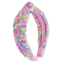 FROG SAC Cerchietto Sequin Nodo per Ragazze, Accessori per Capelli Arcobaleno per Bambini