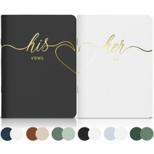 LSSH GmbH Wedding Vow Books,Original Vow Books His and Hers,Perfect Wedding Essentials for Your Wedding Day,28 Pages, 5.5" X 4" (Black & White)