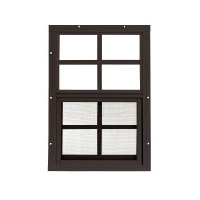 Shed Vindue 12 """" W x 18 """" H Flush Mount Brown til skure Playhouses and Chicken Coops 1 pk (W1218BR-BX1)