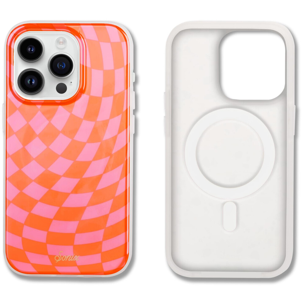 Sonix Case For Iphone 15 Pro Max | Compatible With Magsafe | 10Ft Drop Tested | Checkered | Checkmate Pink 810131270681