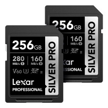 Carte m moire Lexar SILVER PRO SDXC 256 Go (lot de 2) UHS-II C10 U3 V60 Full HD et 4K jusqu' 280 Mo/s en lecture pour photographes et vid astes