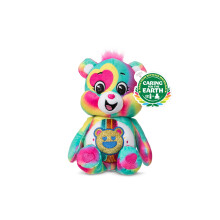 Care Bears 9"""" Glitter Good Vibes Bear - Tie-Dye Multicolored Made from Recycled Materials! - Good for Girls and Boys Collectors Ages 4+