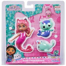 Swimways Personajes de buceo Gabby's Dollhouse 3-Pack, Accesorios de piscina y juguetes para niños