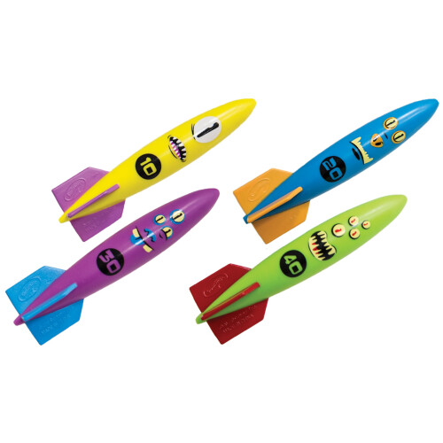SwimWays Toypedo Bandits Jouets de Plongée - Pack de 4