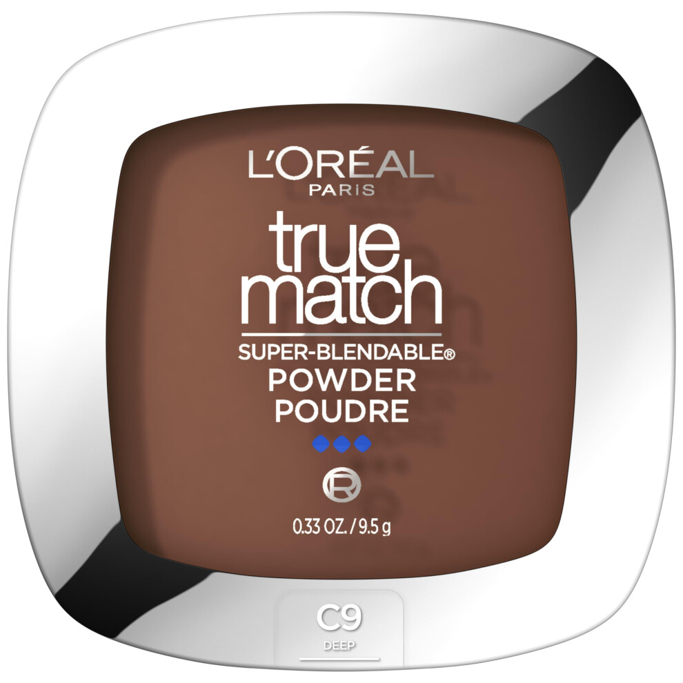 Lor L'oreal Paris True Match Super Blendable Oil Free Powder Foundation C9 Deep 0.33 Oz