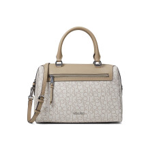 Calvin Klein Opal Satchel - Väskor för kvinnor - Handtag - Justerbar axelrem - Polyesterfoder Vanilla/Khaki/Cornstalk One Size