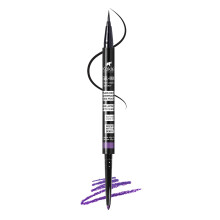 Kokie Gel Ink Διπλής Όψεως Eyeliner (Amethyst/Ματ Μαύρο)