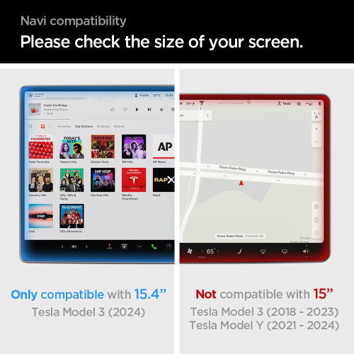 Spigen Spigen Γυαλί Tempered Screen Protector [GlasTR EZ FIT] για Tesla Model 3 (2024) 15.4 ίντσες Dashboard Touchscreen 2