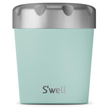 S'well Chiller de Aço Inoxidável para Gelado, 16oz, Verde Menta, Isolado a Vácuo