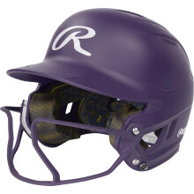 Rawlingsa | Kask do odbijania softballu MACH HI-VIZ Fastpitch | Dolaczona oslona twarzy | Fioletowy | Starszy  6 7/8"""" - 7 5/8""""