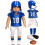 Uniforme de futebol azul 6pc para bonecas de 18 polegadas | Qualidade premium e design da moda | Roupas de bonecas 1