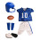 Uniforme de futebol azul 6pc para bonecas de 18 polegadas | Qualidade premium e design da moda | Roupas de bonecas 2