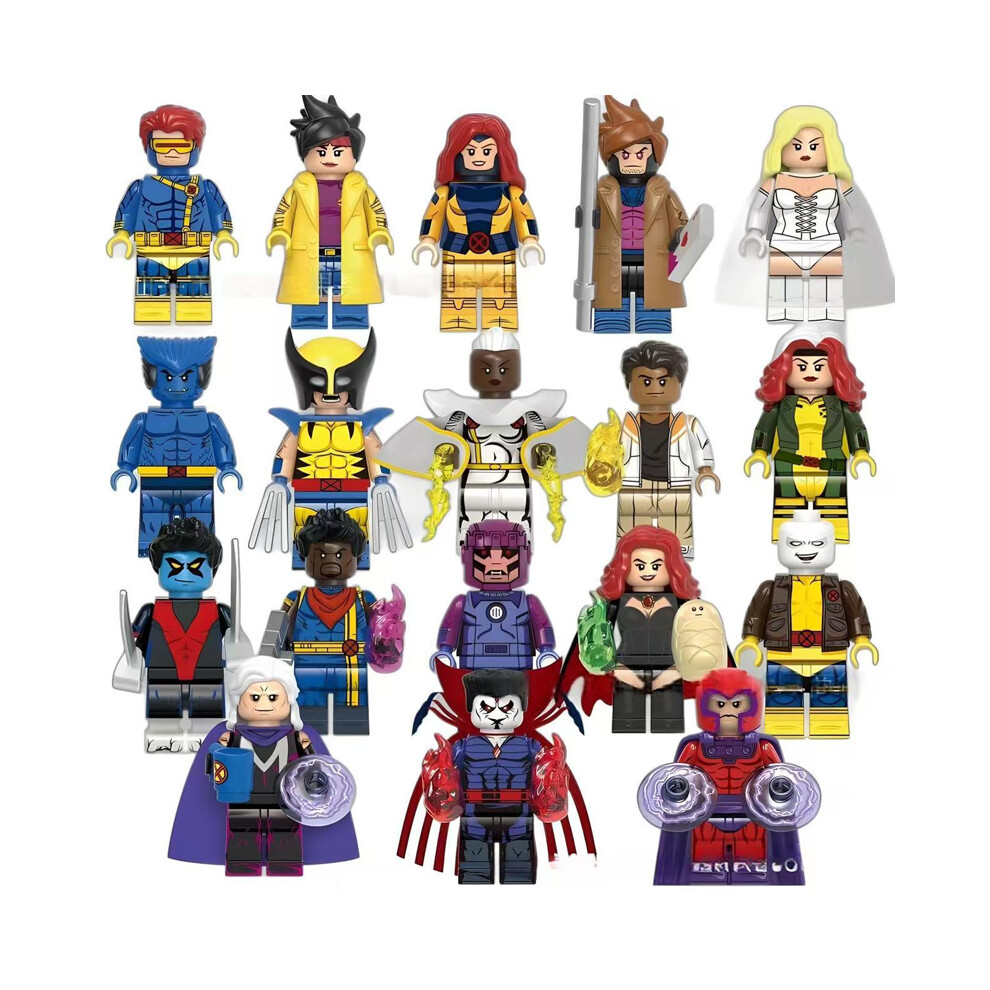 Bonxaif (18Pcs X-Men) 34Pcs X-Men Minifigures Toys Fit Lego
