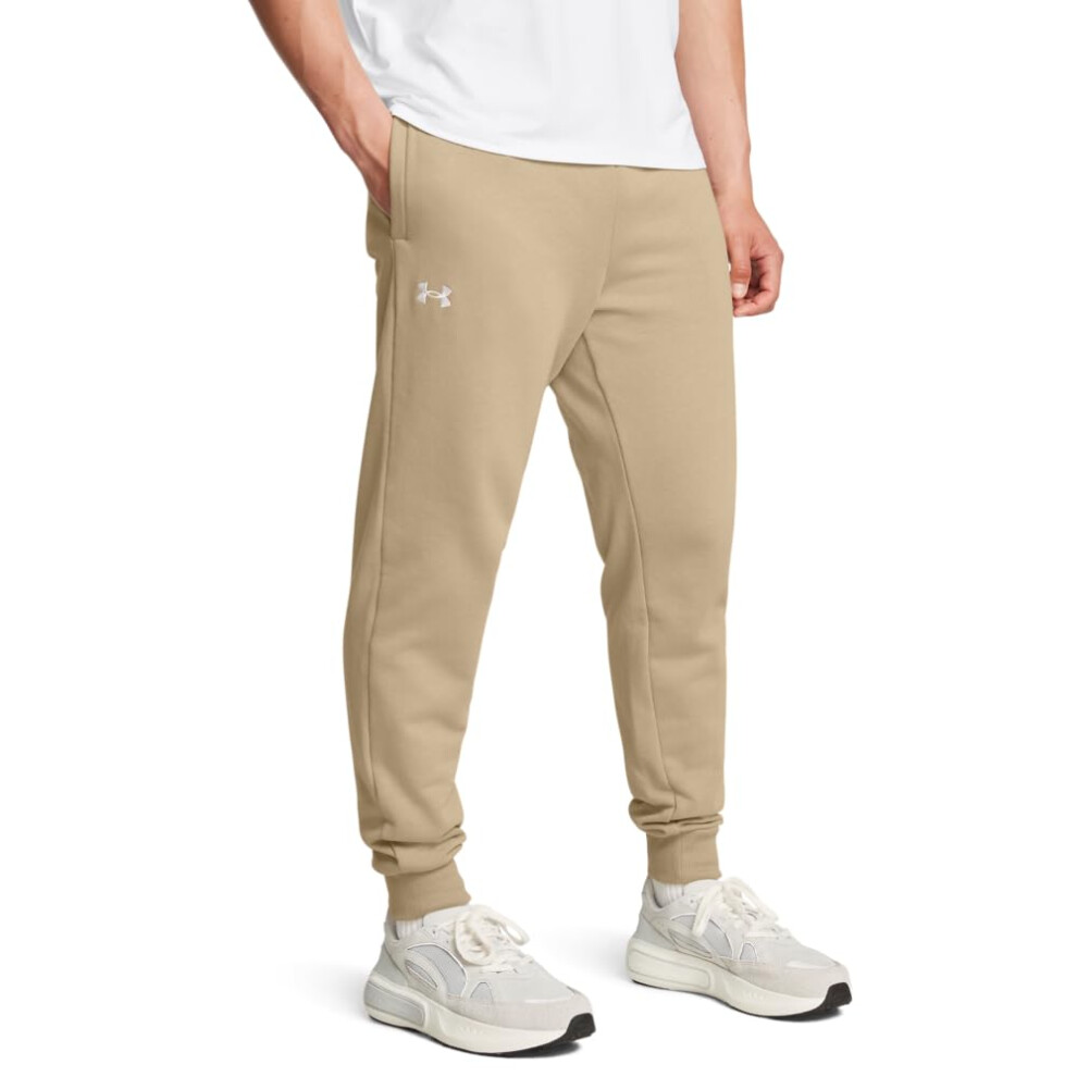 Under Armour Men's Rival Fleece Joggers  299 City Khaki / / White  XX-Large