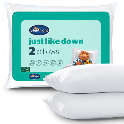 Silentnight Silentnight Just Like Down Pillows 2 Pack Soft Medium Support
