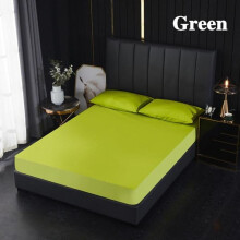 (green, Sheet 120X200x30cm) New Solid Waterproof Mattress Protector With Elastic Band Sanding Breathable Bed Mattress Cover Baby Wetting Sheet Anti-mite&washable No Pillowcas