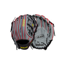 Wilson 2024 A450 11.5" Ungdoms Infield Baseball Handske - Högerhand, Grå/Svart/Gul