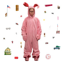 RoomMates A Christmas Story Ralphie Bunny Suit Giant Peel and Stick Wall Decals  RMK5409GM