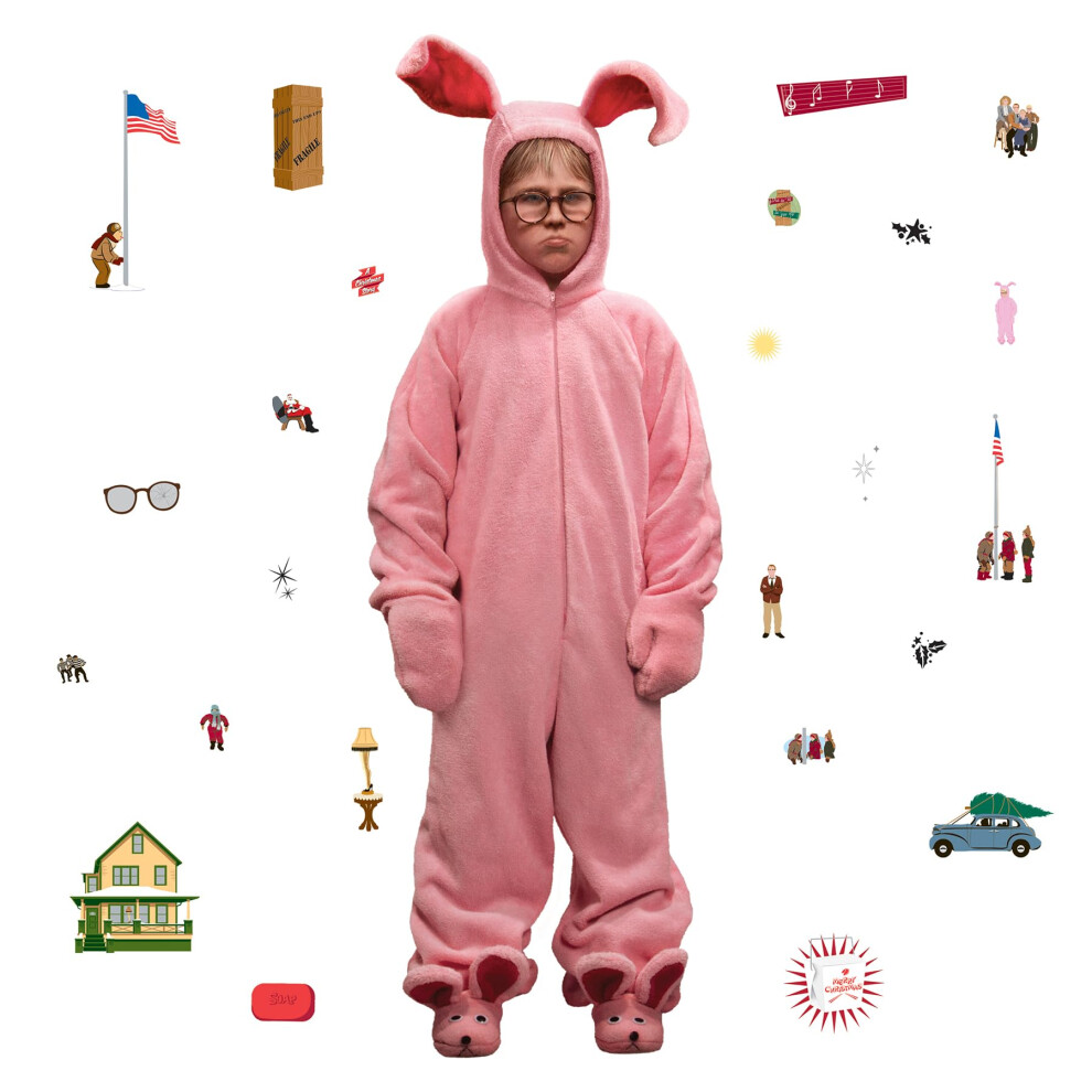 Roommates A Christmas Story Ralphie Bunny Suit Giant Peel And Stick Wall Decals Rmk5409gm 034878452791