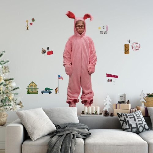 RoomMates Ralphie Bunny Suit Χριστουγεννιάτικα Αυτοκόλλητα Τοίχου, RMK5409GM 1
