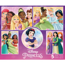 Ceaco 5-in-1-Multipack Disney Princess (2) 300-teilige (2) 500-teilige (1) 750-teilige Puzzles