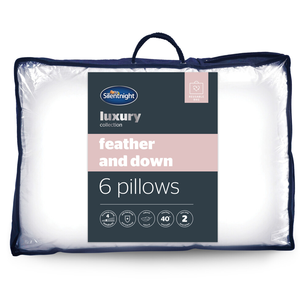 Silentnight Duck Feather And Down Anti Allergy Pillows 2 Pack