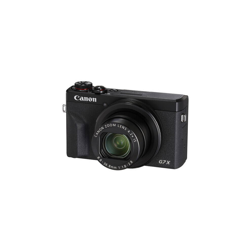 Canon G7X III Black - 20.1MP Compact Camera with 4K Video, 24