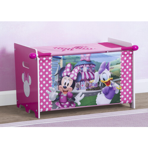 Δοχείο παιχνιδιών Minnie Mouse με αναδιπλούμενη υφασμάτινη κορυφή, Ροζ 1