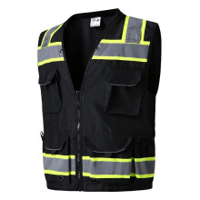 SKSAFETY Colete de Segurança Profissional com 12 Bolsos, Classe 2 Alta Visibilidade