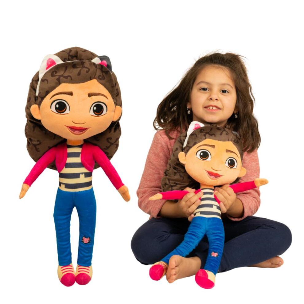 Franco DreamWorks Gabbys Dollhouse Kids Bedding Super Soft Plush Decorative Throw Cuddle Pillow  Officially Licensed Product