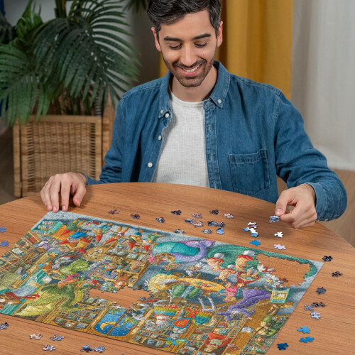 Ravensburger Ravensburger Βραδινή στη Βιβλιοθήκη 1000 Κομμάτια Παζλ για Ενήλικες - 12000489 2