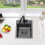 VCCUCINE Γκρι Μπαρ Νεροχύτης Drop in, 15 x 15 Ίντσες Topmount RV Μικρή Κουζίνα 2