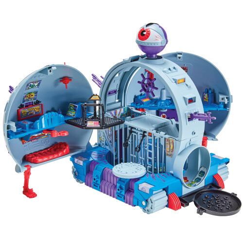 Teenage Mutant Ninja Turtles Set de joacă Technodrome Clasic TMNT - Exclusiv Amazon, Sediu iconic al Țestoaselor Ninja