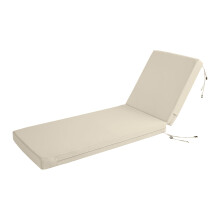 Capa para Cadeira Lounge Codi, Almofadas de Chaise para Exterior, Tecido Impermeável Duplo, 70 x 22.5 x 3.5 Pol. Bege