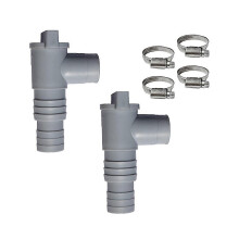 2 Pack PVC Pool Filter Pump Adapter Kit for 32Mm Hose On/Off Plunger Valve Leak Proof Seal Replacem