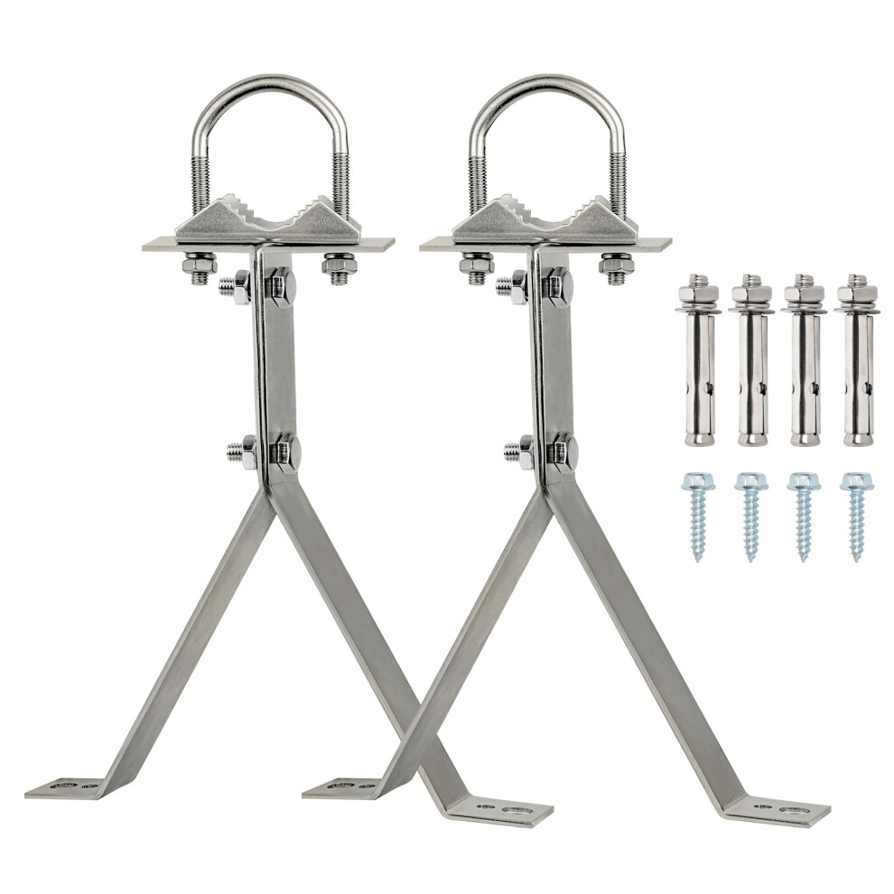 Xrdsrf Antenna Wall Mount 10 Inch Heavyduty Stand Off Wall Mast Mount Windproof Antenna Mounting Bracket For Tv Antenna Mast 635393651227