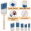 Bates Brinche Brushes 2 polegadas 3 pinc  is de   ngulo de embalagem Bracete de madeira tratada Pinc  is 3