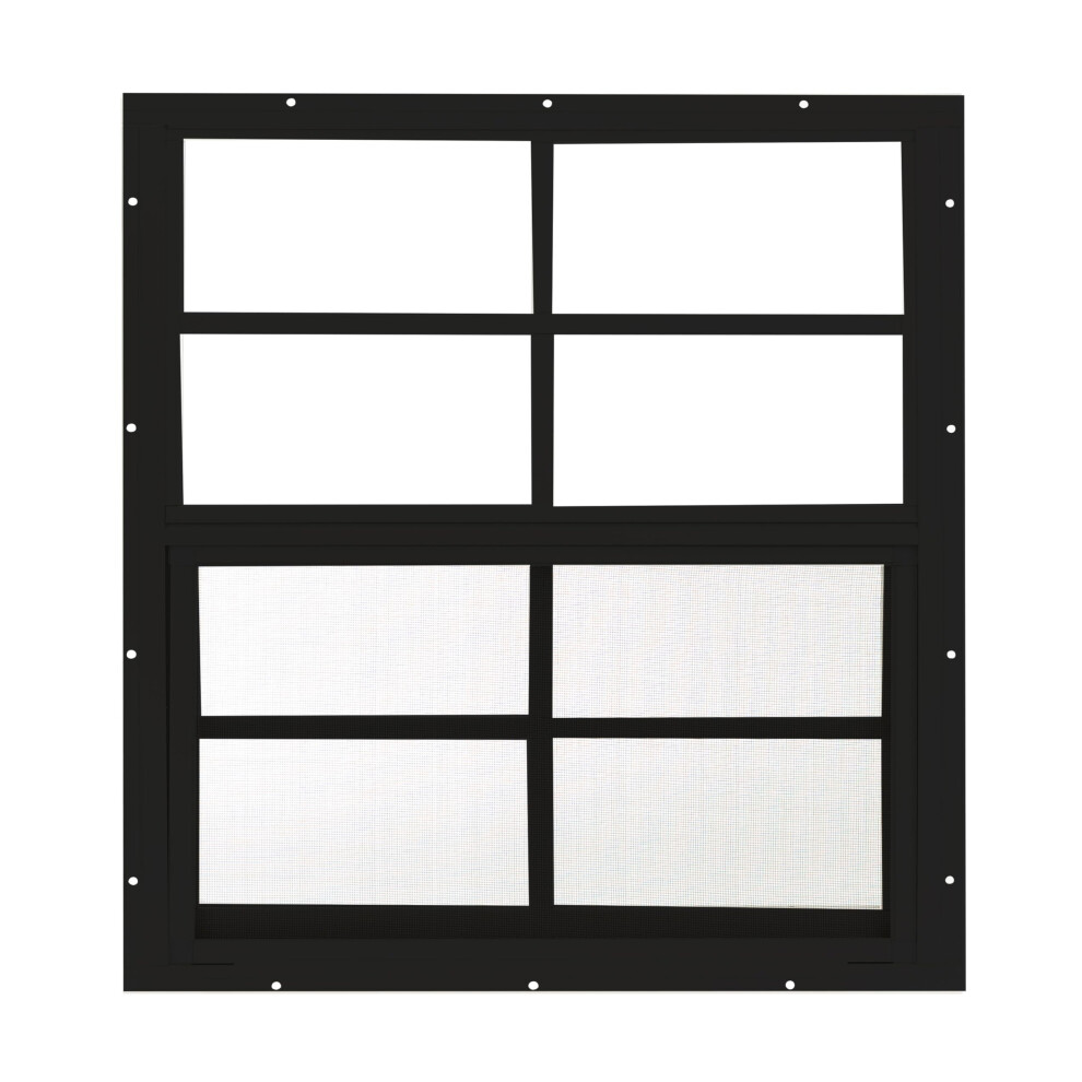 Apple Shed Window 24 W x 27 H Flush Mount for Sheds Playhouses and Chicken Coops 1 PK Black