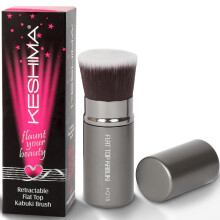 Plaski wysuwany pedzel do makijazu - Premium podrσzny pedzel do makijazu Kabuki Brush Pedzel do podkladu do plynnego pudru i kremu