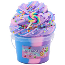 ICHICHI Mehrfarbiger Butterschleim, nicht klebender und superweich duftender lila Schleim zum Stressabbau (Lila, Rosa, Blau in 1 Packung).