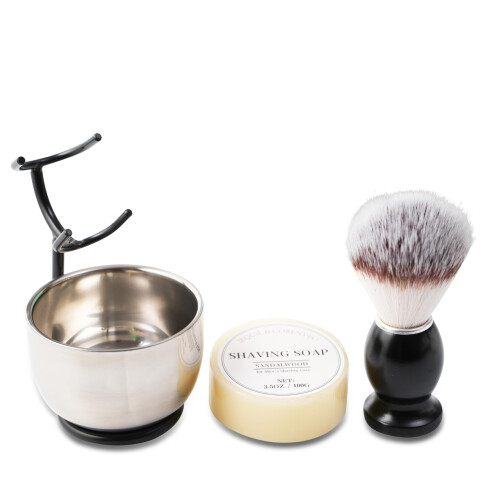 Set de perie de barbierit pentru barba?i Set de barbierit 4pcs include barbierea de barbierit de barbierit 1