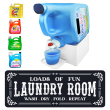Skywin Laundry Herdersder avec un tapis a linge - porte-tasse detergent a lave-linge avec plateau et tapis a linge pour le decor et les accessoir
