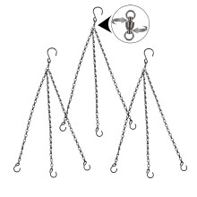 Heybe Update 360 ??degrs Panier de suspension pivotant 3 points 20 pouces Chane d'usine suspendue et accrochez des cintres noirs Pack de 3 (3 points)