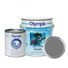 Olympic Pool Paint  Zeron  Gray Oasis  1 Gallon  twopart epoxy swimming pool paint  onecoat for plaster  fiberglass  stee
