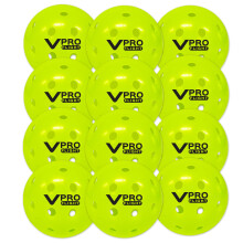 Vulcan | VPRO Flight Outdoor Pickleball | Mingea oficiala a PPA Tour & MLP | Hi-Vis Yellow | 12 pachet