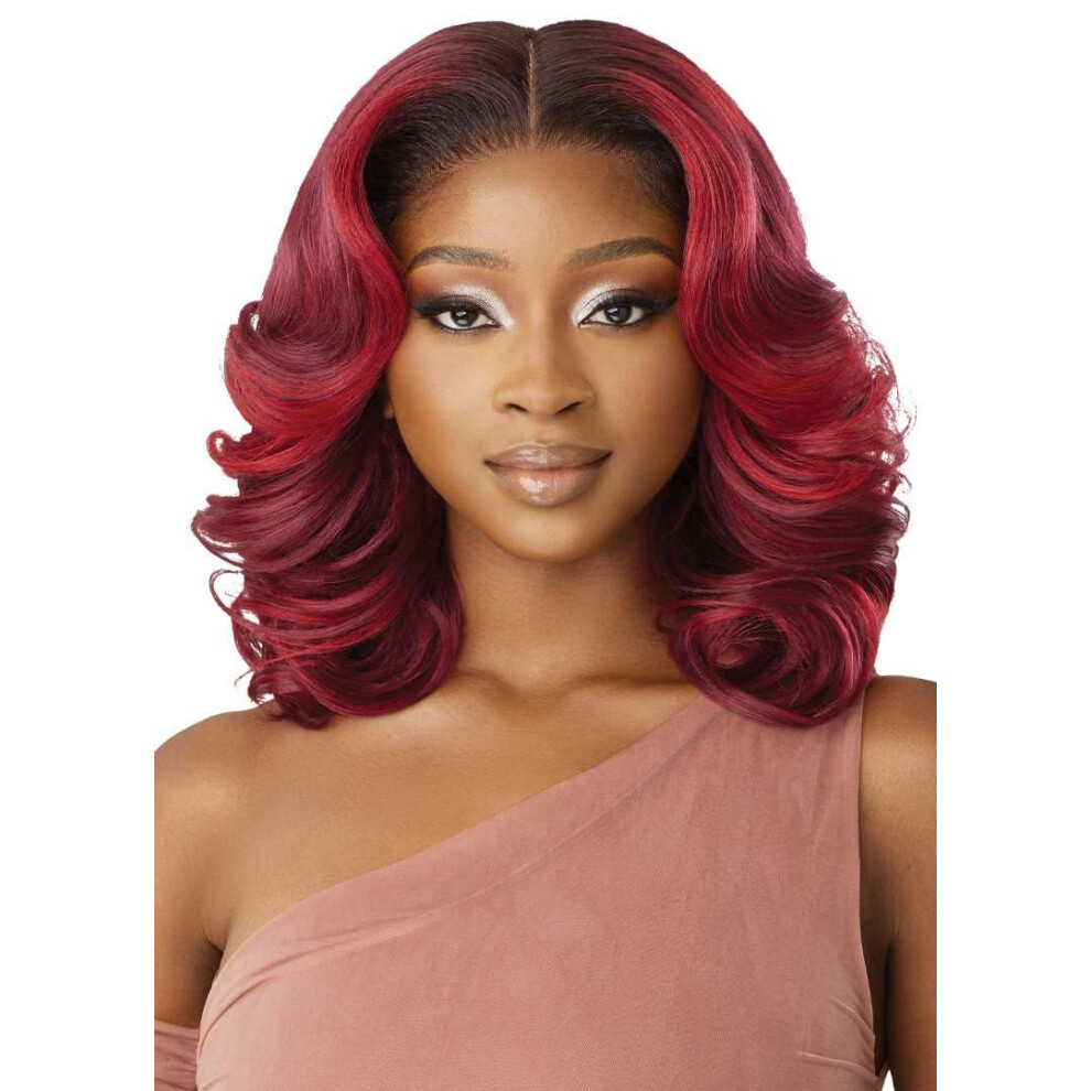 Outre Unisex Black 5X5 Lace Closure Wig Human Hair Blend Body Wave 16 Off 1B