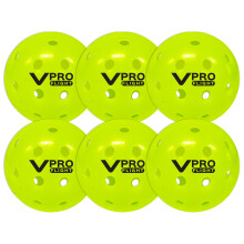 Vulcan | VPRO Flight Outdoor Pickleball | Officiel Ball of the PPA Tour & MLP | Hi-vis gul | 6 pakke