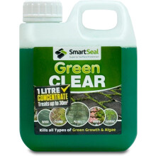 (1L) SmartSeal Green Clear - Spray and Leave Patio Cleaner - Patio Mould Remover & Green Algae Remover for Roofs & Decking - Covers up to 30m²