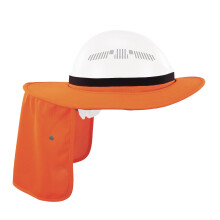 Ergodyne Chill Its 6661 Universal-Sonnenschutz mit Schutzhelm-Krempe und Nackenklappe, Schutzhelm-Sonnenschutz