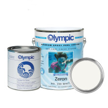 Olympic Pool Paint  Zeron  White  1 Gallon  twopart epoxy swimming pool paint  onecoat for plaster  fiberglass  steel and